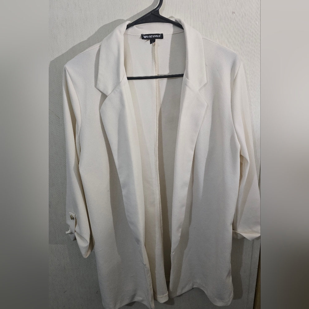 Elegant White Women's Blazer